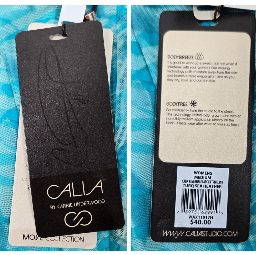 Calia Blue Mesh Reversible Racerback Top - Picture 14 of 14